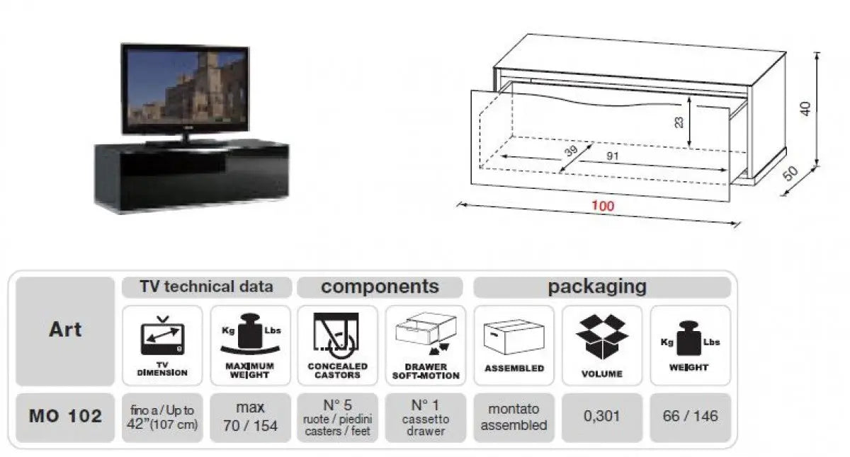 Vig Furniture - Modena - Mo-Usa2 White Made In Italy Tv Entertainment System - Vgmumo-Usa2-Bi