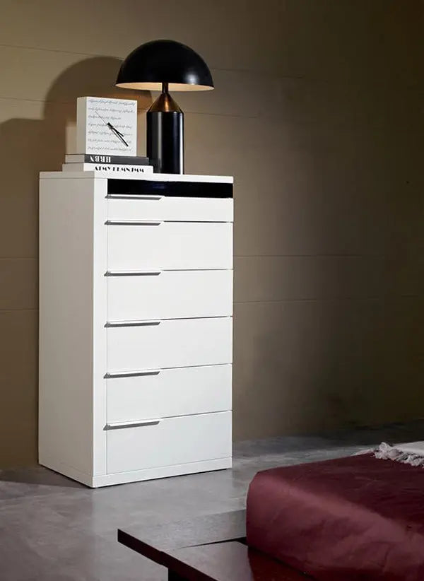 Vig Furniture - Impera - White Lacquer Bedroom Chest - Vgwcimpera-C