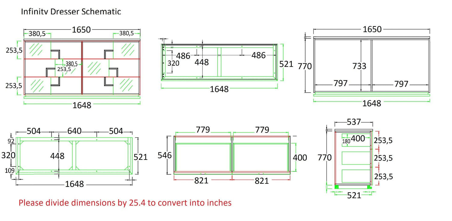 J&M Furniture - Infinity Dresser With Mirror In White Glossy - 17441Dm