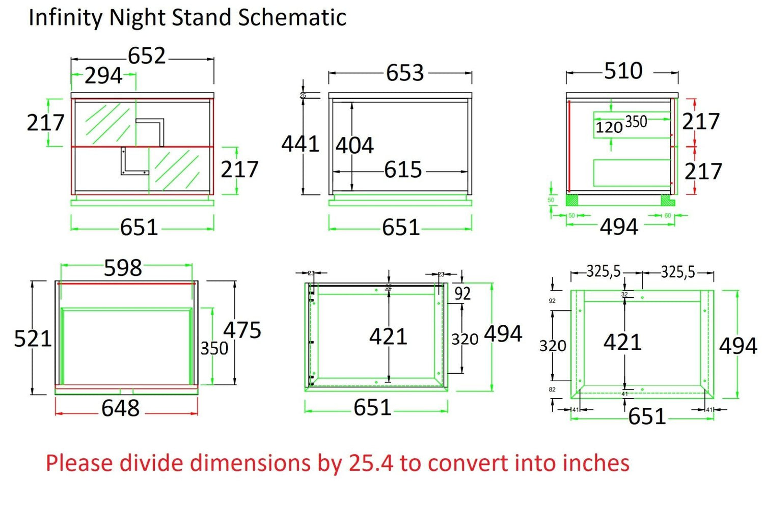 J&M Furniture - Infinity Nightstand In White Glossy - 17441N