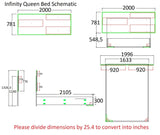 J&M Furniture - Infinity Queen Bed In White Glossy - 17441Q