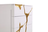 Vig Furniture Modrest Aspen Modern White & Gold Chest