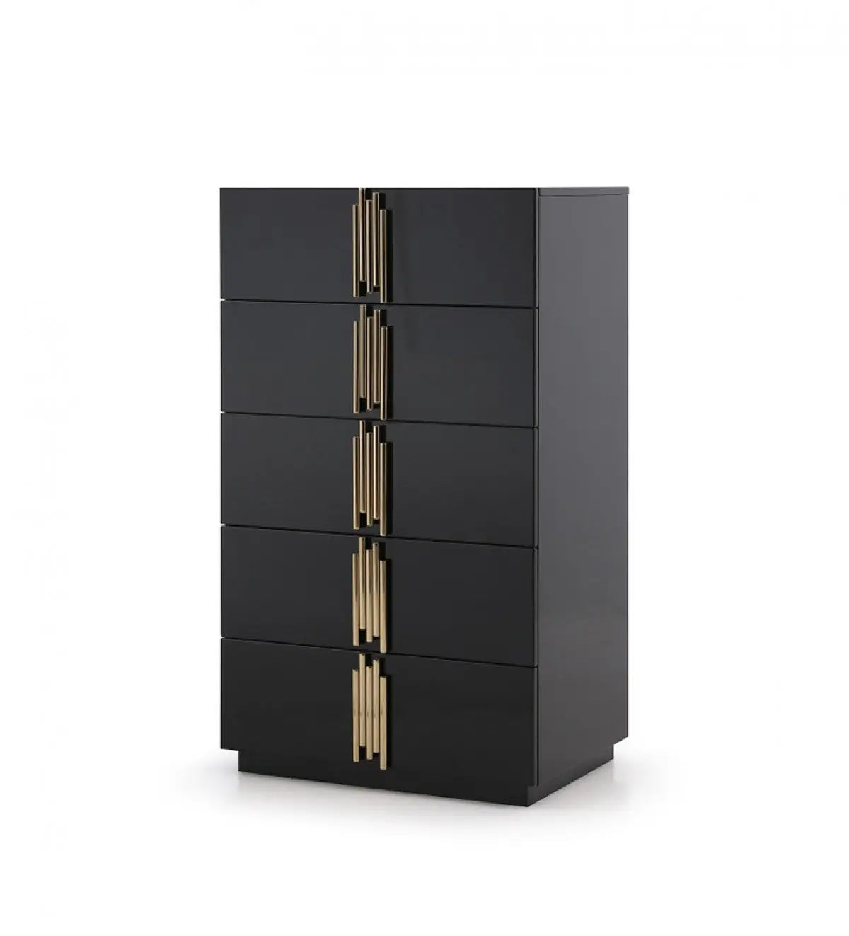 Vig Furniture - Modrest Token Modern Black & Gold Chest - Vgvcj815-5H