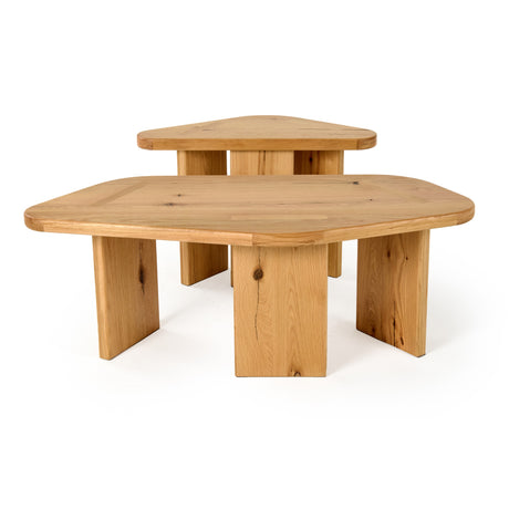 Vig Furniture Modrest Jack - Modern Natural Wood Coffee Table Set