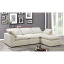 Joel L-Shaped Modular Sectional Sofa Chenille Fabric with Feather-Blend Cushions