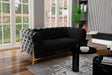 Divani Casa Quincey - Transitional Black Velvet Loveseat | Home Elegance USA