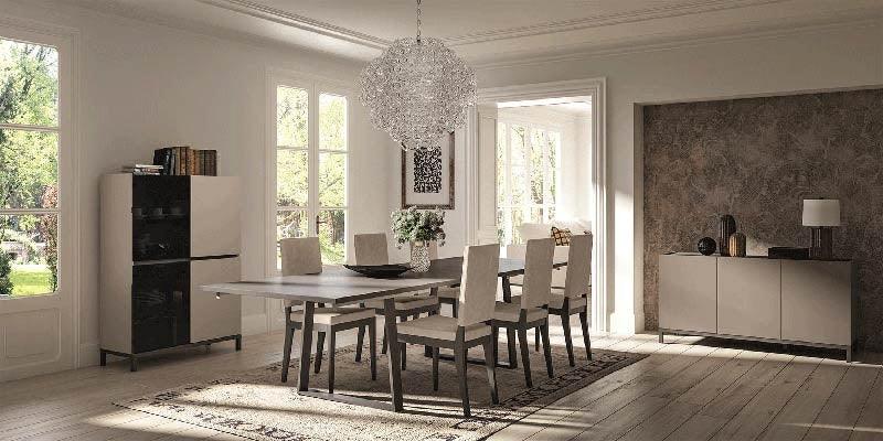 Esf Furniture - Status Italy Kali 9 Piece Dining Table Set With 2 Extension - Kali-9Set