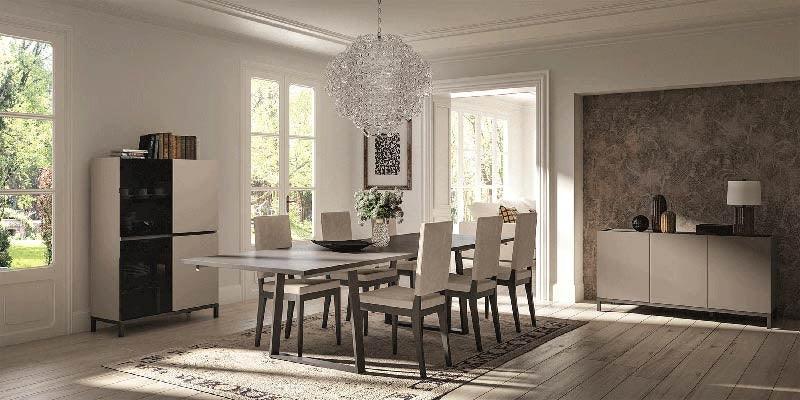 Esf Furniture - Status Italy Kali 5 Piece Dining Table Set With 2 Extension - Kali-5Set