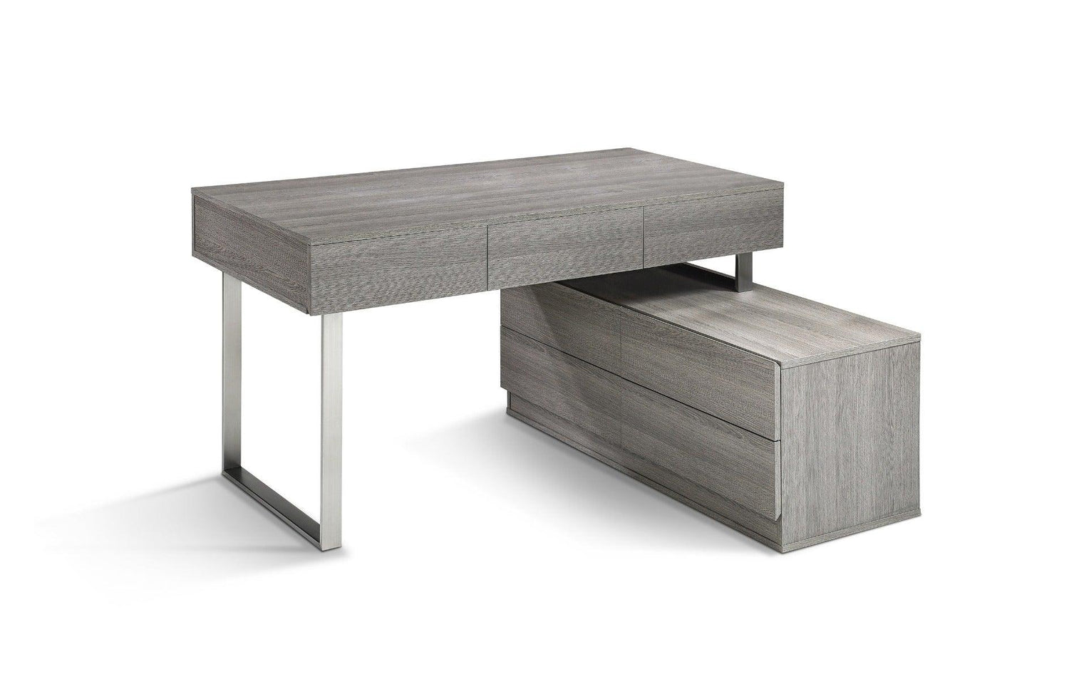 J&M Furniture - Lp Kd12 Office Desk In Grey - 17918-Gr