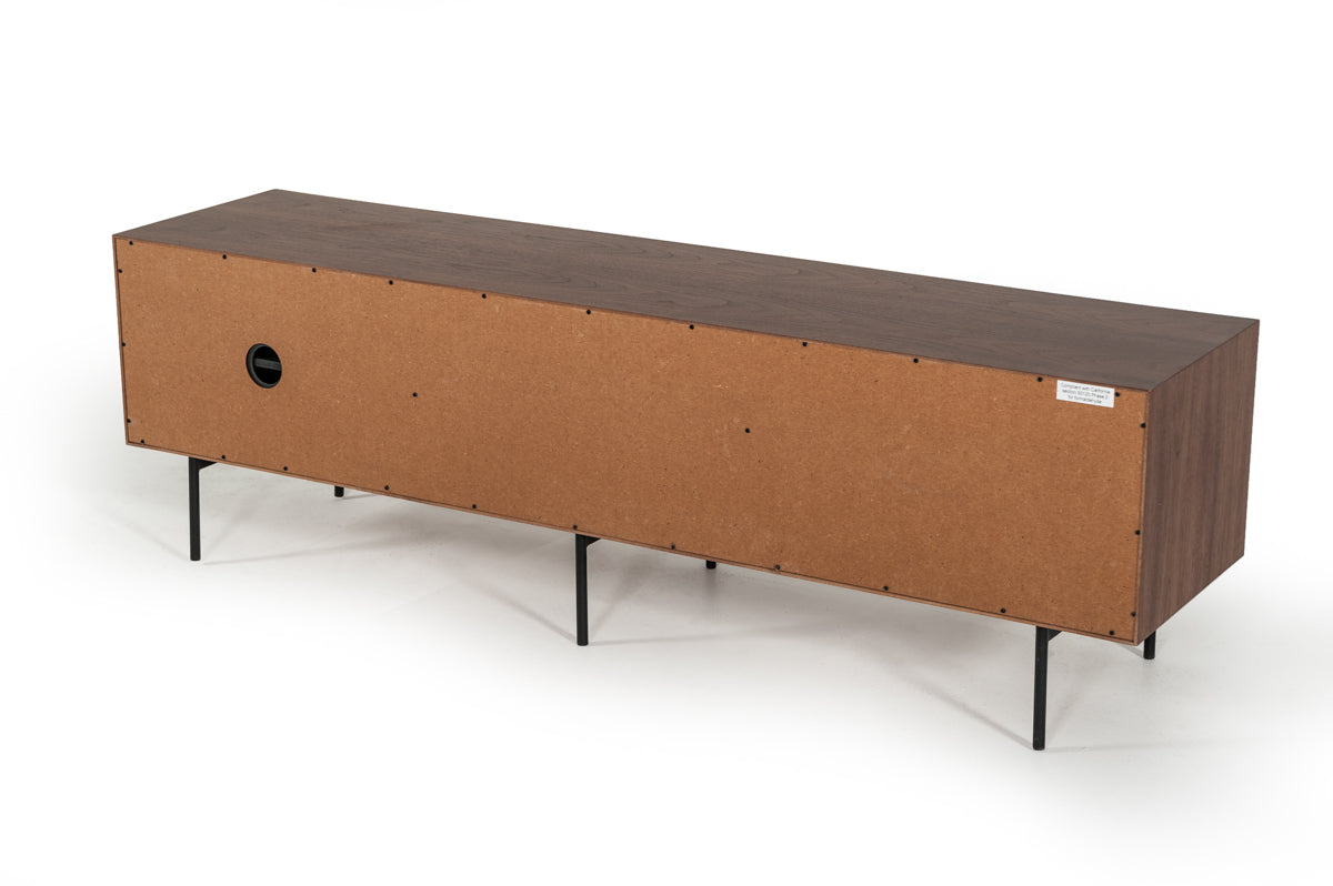 Vig Furniture Modrest Kenny Modrest Walnut & Grey TV Stand