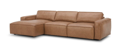 Vig Furniture Modrest Cambria - Modern LAF Cognac Leather Sectional Sofa