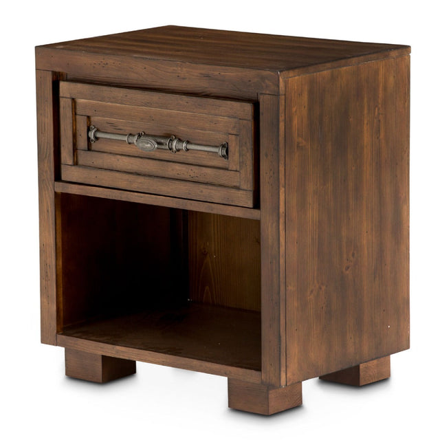 Aico Furniture - Carrollton 1 Drawers Nightstand In Rustic Ranch - Ki-Crln040-407N