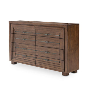 Carrollton 8-Drawer Dresser in Rustic Ranch with Hidden and Cedar Storage – AICO