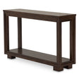 Carrollton Console Table in Rustic Ranch Wood with Glass Top – Aico Furniture