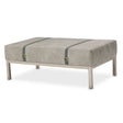 Menlo Station Rectangular Cocktail Ottoman in Gray Vinyl & Eucalyptus – Aico