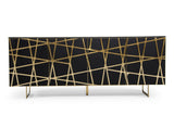 Modrest Kilson - Modern Black Oak & Champagne Gold Buffet - Home Elegance USA