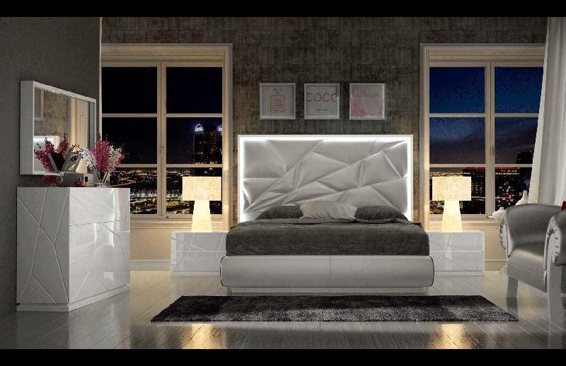 Esf Furniture - Franco Spain Kiu 4 Piece Eastern King Bedroom Set - Kiuebdd-4Set