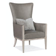 Kyndall High-Back Leather Club Chair with Accent Pillow | Hooker Furniture