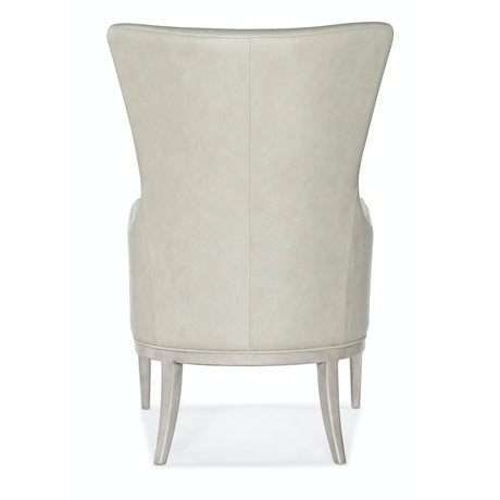 Kyndall High-Back Leather Club Chair with Accent Pillow | Hooker Furniture