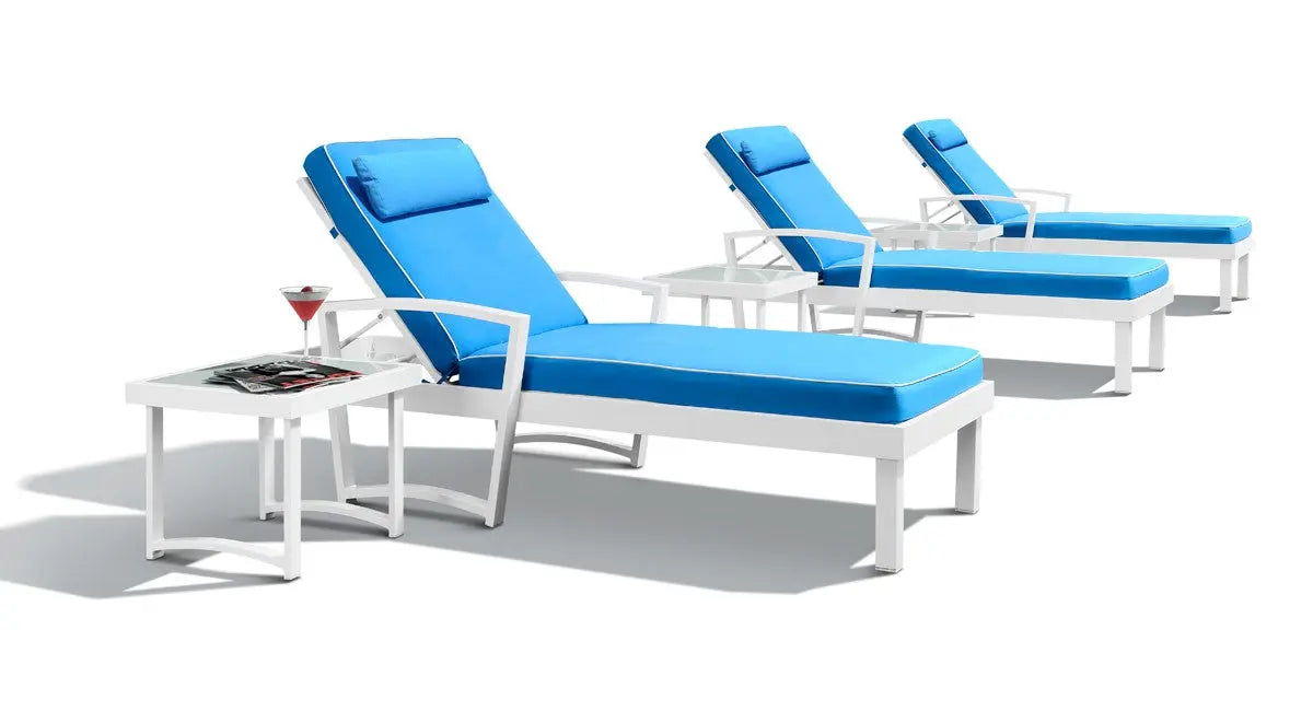 Vig Furniture - Renava Tampa Outdoor Sun Bed & End Table Set - Vggel0112