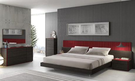 J&M Furniture - Lagos Natural Light Grey Lacquer Eastern King 3 Piece Platform Bedroom Set - 17867250-K-3Set