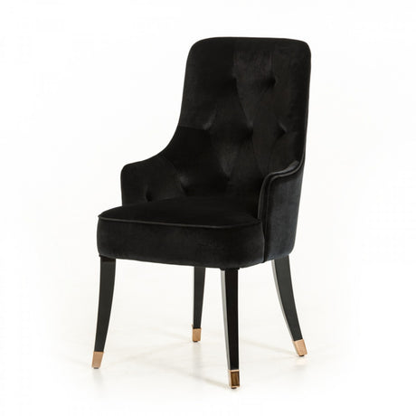 Vig Furniture A&X Larissa Modern Black Fabric Dining Chair