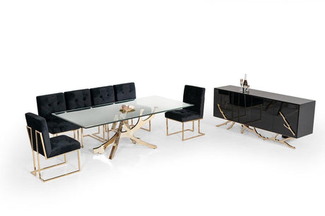 Modrest Legend Modern Black & Gold Buffet Vgvcg8111-Blk