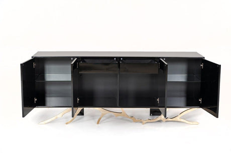 Modrest Legend Modern Black & Gold Buffet Vgvcg8111-Blk