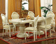 Leonardo 7 Piece Dining Table Set In Ivory - Leonardotable-7Set | ESF