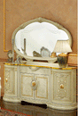 Leonardo 4-Door Buffet With Big Mirror In Ivory - Leonardobuffet-M | ESF