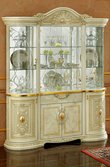 Esf Furniture - Leonardo 4-Door China Cabinet In Ivory - Leonardochina