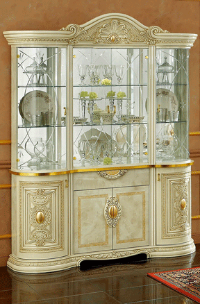 Leonardo 4-Door China Cabinet In Ivory - Leonardochina | ESF