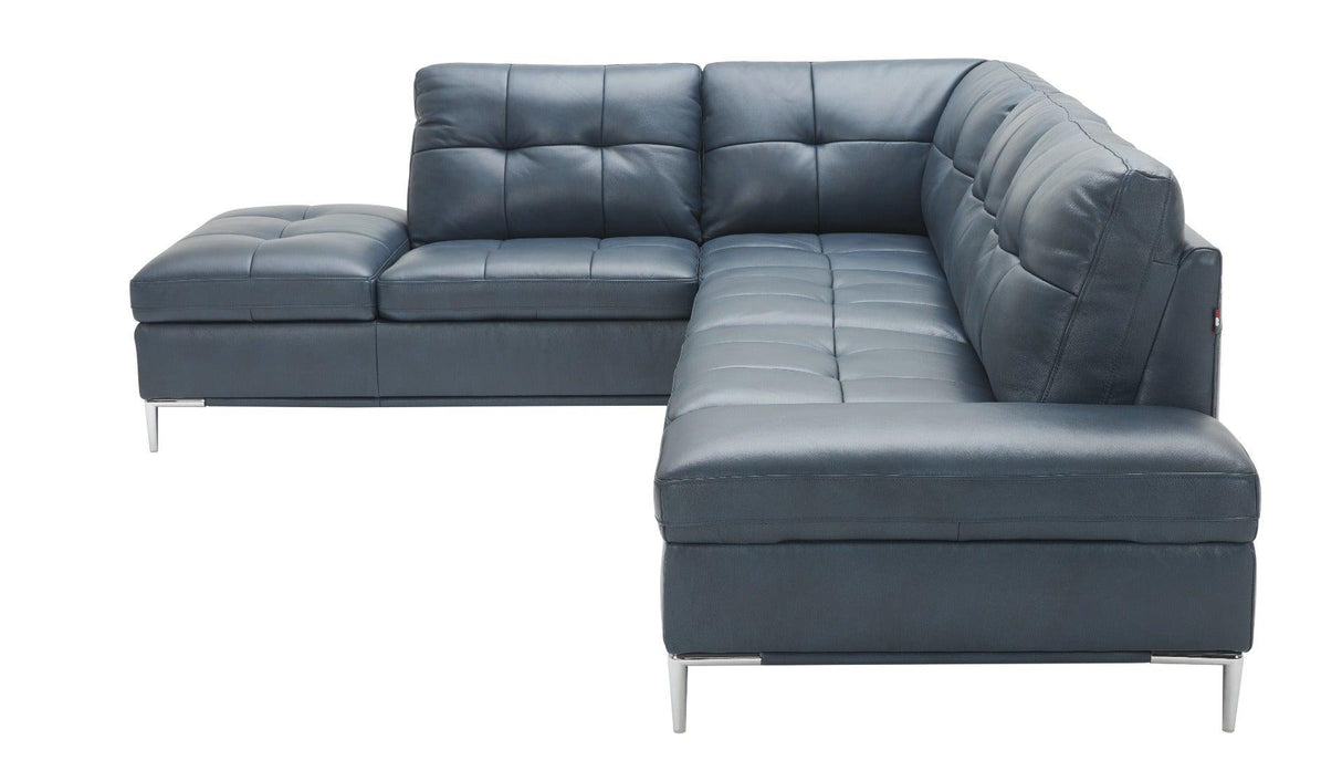 J&M Furniture - Leonardo Blue In Left Hand Facing Modern Sectional Sofa - 18995-Lhfc