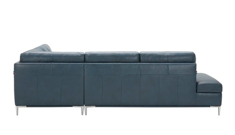 Leonardo Blue In Right Hand Facing Modern Sectional Sofa - 18995-Rhfc | J&M