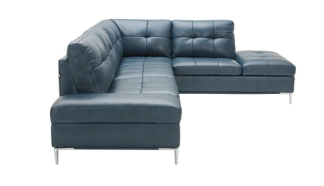 Leonardo Blue In Right Hand Facing Modern Sectional Sofa - 18995-Rhfc | J&M