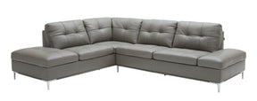Leonardo Grey In Left Hand Facing Modern Sectional Sofa - 18996-Lhfc | J&M