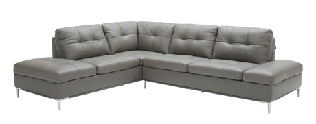 J&M Furniture - Leonardo Grey In Left Hand Facing Modern Sectional Sofa - 18996-Lhfc