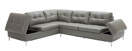 Leonardo Grey In Left Hand Facing Modern Sectional Sofa - 18996-Lhfc | J&M