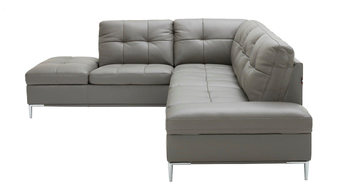 J&M Furniture - Leonardo Grey In Left Hand Facing Modern Sectional Sofa - 18996-Lhfc