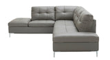 J&M Furniture - Leonardo Grey In Left Hand Facing Modern Sectional Sofa - 18996-Lhfc