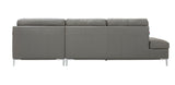 J&M Furniture - Leonardo Grey In Right Hand Facing Modern Sectional Sofa - 18996-Rhfc