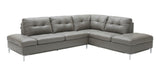 J&M Furniture - Leonardo Grey In Right Hand Facing Modern Sectional Sofa - 18996-Rhfc