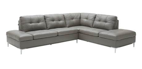 J&M Furniture - Leonardo Grey In Right Hand Facing Modern Sectional Sofa - 18996-Rhfc