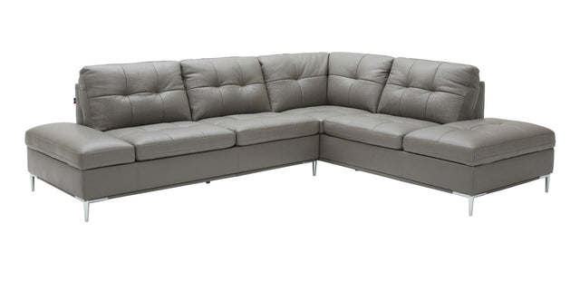 J&M Furniture - Leonardo Grey In Right Hand Facing Modern Sectional Sofa - 18996-Rhfc