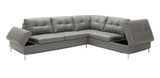 J&M Furniture - Leonardo Grey In Right Hand Facing Modern Sectional Sofa - 18996-Rhfc