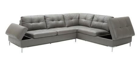 Leonardo Grey In Right Hand Facing Modern Sectional Sofa - 18996-Rhfc | J&M