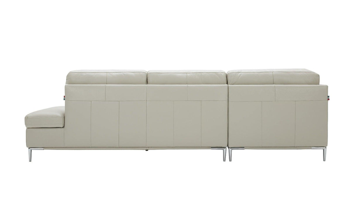 J&M Furniture - Leonardo Silver Grey In Left Hand Facing Modern Sectional Sofa - 18994-Lhfc