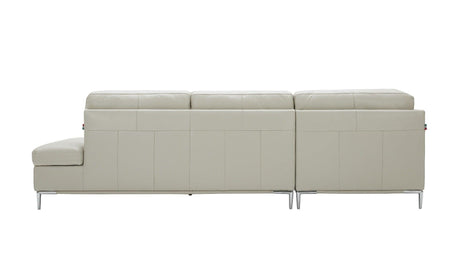 Leonardo Silver Grey In Left Hand Facing Modern Sectional Sofa - 18994-Lhfc | J&M