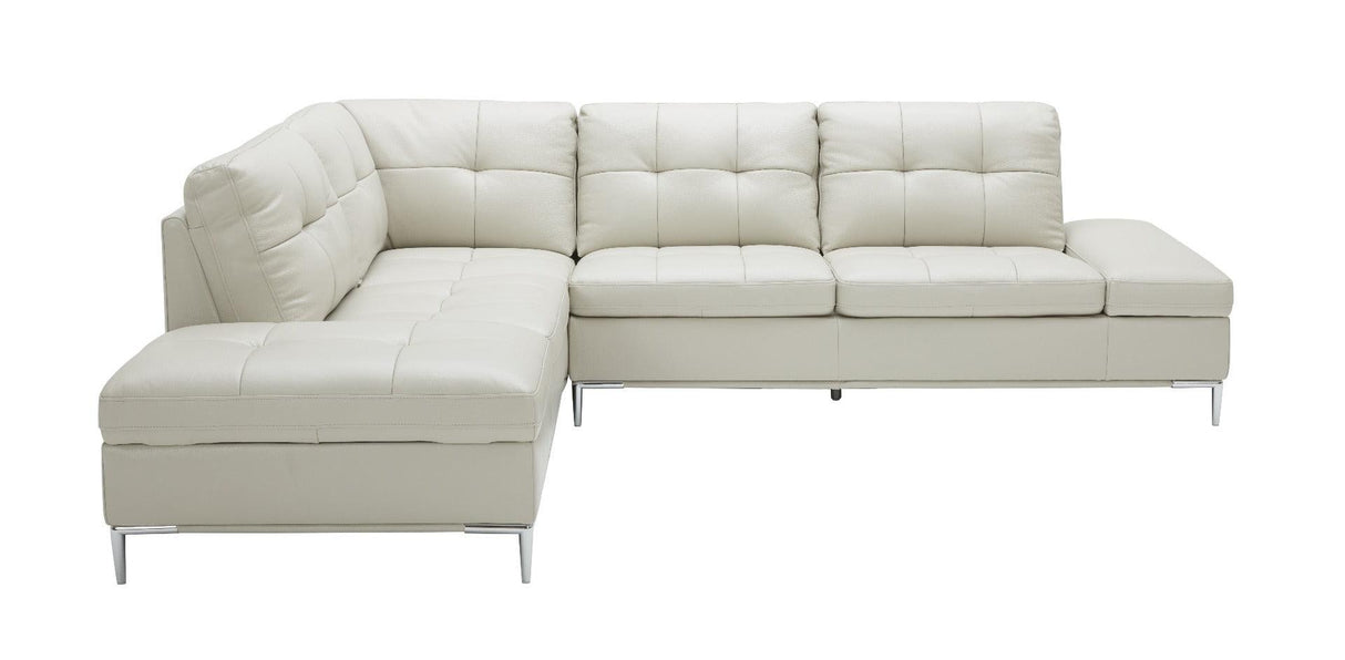 J&M Furniture - Leonardo Silver Grey In Left Hand Facing Modern Sectional Sofa - 18994-Lhfc
