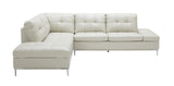 J&M Furniture - Leonardo Silver Grey In Left Hand Facing Modern Sectional Sofa - 18994-Lhfc